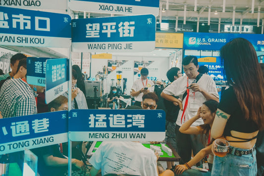 a group of people at a store